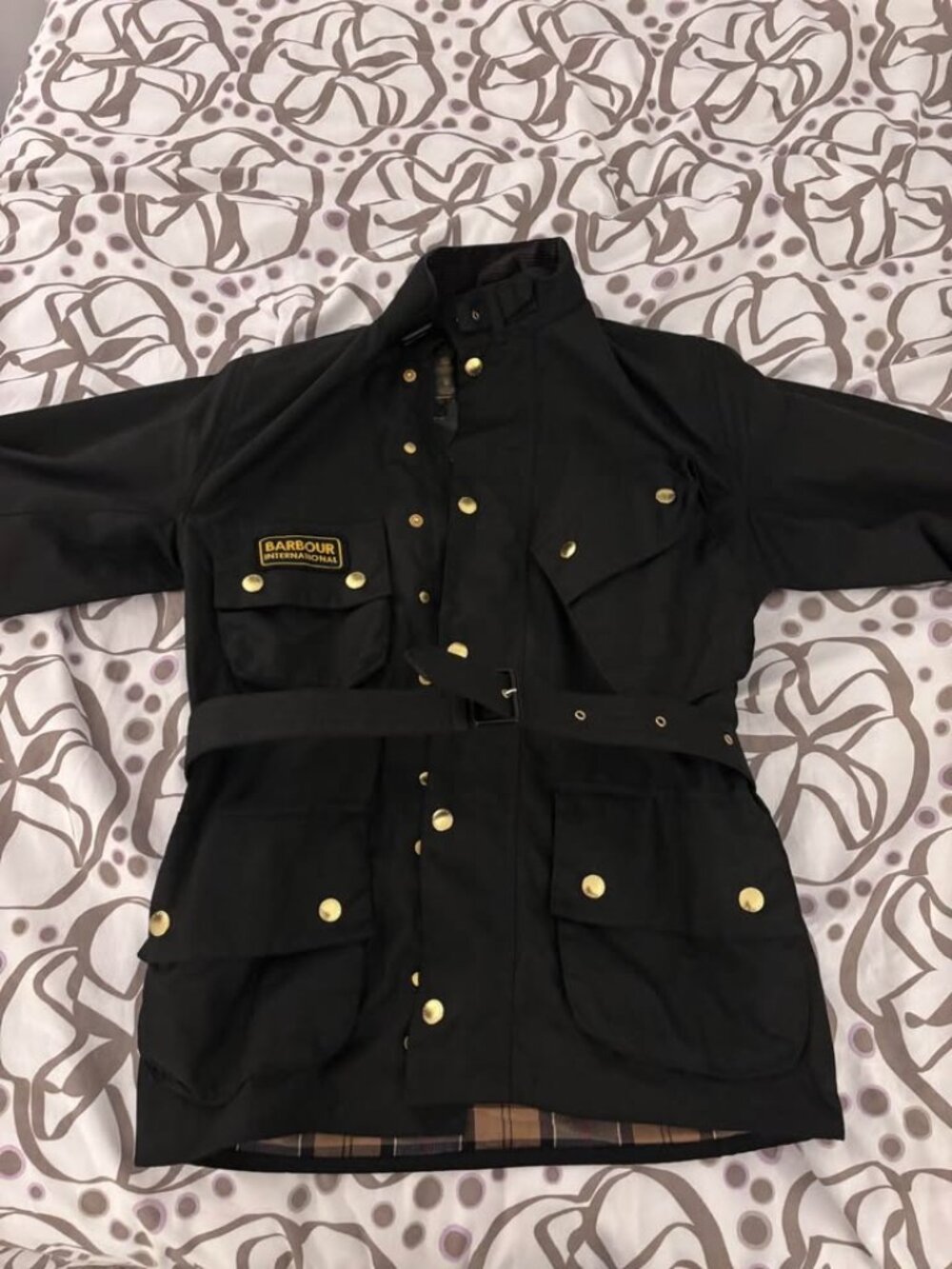NWT Barbour International Steve McQueen Black Jacket Size 36/38